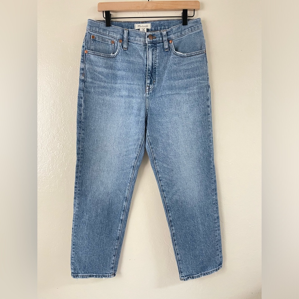Madewell Classic Straight high rise denim Jeans women medium wash